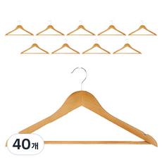 마켓비 RODNEY 원목옷걸이 일반형 KS1016/LDR, 혼합색상, 40개
