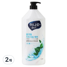 애경하나로 플러스 샴푸 쿨멘톨, 2개, 1.5L