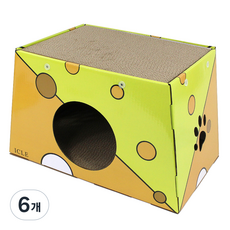 도트캣 고양이 숨숨집 스크래쳐 치즈박스, 6개