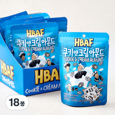 바프 쿠키앤크림 아몬드, 40g, 18개