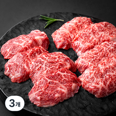 설로인 한우 꽃갈비살 1등급 (냉장), 200g, 3개