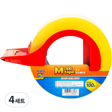 Alpha mall OPP封箱膠帶+切膠機組, 透明(膠帶), 4套