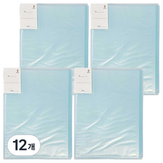 티처스 반투명 A4 클리어화일 240 x 310 x 20 mm x 20p, 스카이블루, 12개