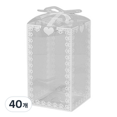 마켓감성 러블리기프트 포장상자 9 x 9 x 14 cm, 혼합색상, 40개