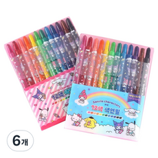 Sanrio 三麗鷗 角色色鉛筆, 12色, 6個