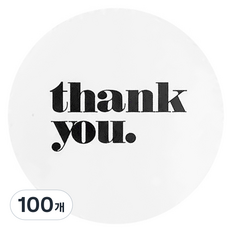 Maket Gamseong 感謝設計裝飾標籤貼紙 圓形基本款, 100個, 1入