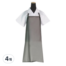 A&G 聚氨酯 H型 圍裙 小, 半透明黑色, 4個