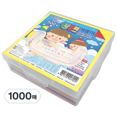 종이나라 양면색종이 + 플라스틱 케이스, 50색, 1000개