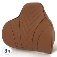 카렉스 블랙스 퀼팅 3D 목쿠션, 브라운, 3개