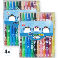 영아트 뱅글뱅글 색연필 블루 2p, 12색, 4세트