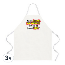 애티튜드에이프런즈 이스 잇 핫 인 히어 에이프런, 3개