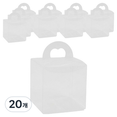 아이엔피 손잡이 PET 답례 케이스 7호 7 x 7 x 7 cm, 투명, 20개