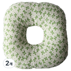 소울리치 피어싱 수면 안심 배게, 그린리본, 2개