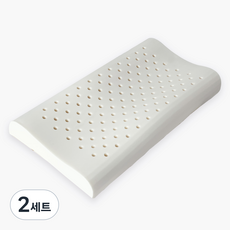 아카시아홈 국내산 낮은 경추 천연라텍스 베개 + 속커버 세트, 2세트
