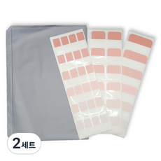 Haviespace 索引便利貼貼紙 3種收納袋組, 紅色, 2套