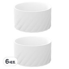 생활과주방 실리콘 텀블러 커버 보호대 스탠리 호환 7cm + 사이즈 조절 밴딩 세트, 화이트, 6세트