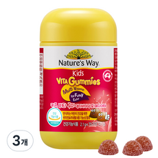 네이처스웨이 키즈 비타 구미 멀티비타민 포 퍼지이터, 70정, 3개