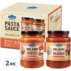 폰타나 크림치즈 로제 파스타소스 430g + 베이컨 볼로네제 파스타소스 430g, 2세트