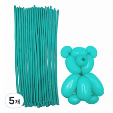 마다꾸미 요술 매직 파티 막대풍선 100p, 매트그린블루, 5개