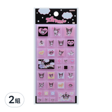 sun-star 三麗鷗磚型貼紙33件組, 酷洛米, 2組