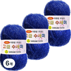 Yarna 大容量高級菜瓜布 100g, 112藍色, 6個