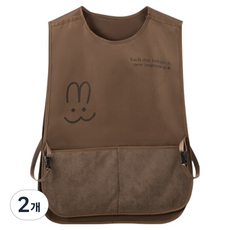 Our Works 高級防水防油背心式廚房多用途圍裙 手帕型 背心式 均碼, 2個, 咖啡棕色