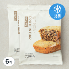 단백질과자점 얼그레이바 빵 (냉동), 66g, 1개입, 6개