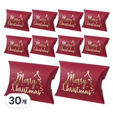 모던앳 크리스마스 금박 선물 상자, 레드, 30개