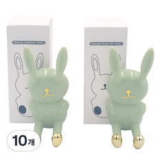 兔子牙刷架組, 10個, 薄荷綠