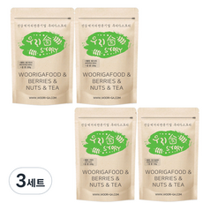 우리가스토리 실속형 차 세트 2호, 3세트, 볶은 옥수수 200g + 볶은 보리 200g + 볶은 우엉 200g + 볶은 둥굴레차 100g