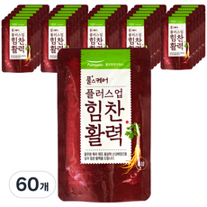 풀무원 풀스케어 플러스업 힘찬활력 홍삼 파우치, 60개, 80ml