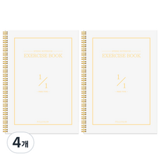 DADA 新復古100張無線練習本, 白金色, 4個