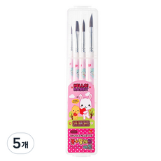 misoro 畫筆+調色盤組 1240 53 x 256 x 21 mm, 粉紅色, 5個