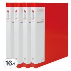 마이다스 O링 합지 바인더 파일 코팅 3cm 3공 A4, 적색, 16개