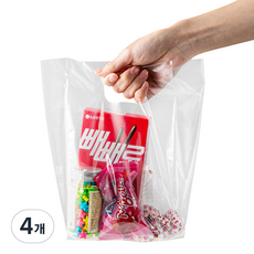 comet 透明素面塑膠PE購物袋, 4個, 100入