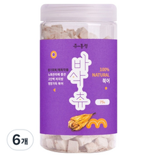츄통령 반려동물 바삭츄 동결건조 간식, 75g, 6개, 북어