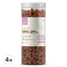 네츄럴랩 강아지 건강가득 큐브 져키, 칠면조, 1kg, 4개