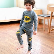 Maykids 童款蝙蝠俠印花20支彈力棉居家長袖衣褲組