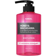 KUNDAL 昆黛爾 蜂蜜&澳洲堅果保濕潤膚乳, 500ml, 1瓶