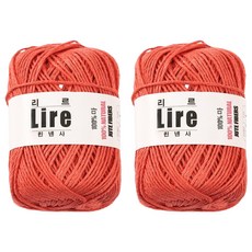 Lir 亞麻編織線, 514緋紅色, 2個