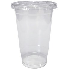 Draw Life 透明PET冰杯470ml 100p+平蓋100p套裝, 470ml, 100組