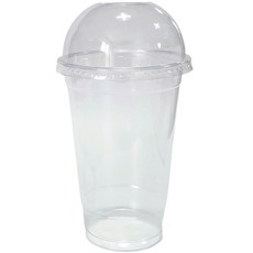 Draw Life 透明PET冰杯 + 圓頂蓋, 470ml, 100入, 1套