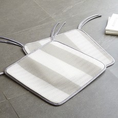 La Pomme 雙向3D網眼夏季涼感坐墊 2入, 淺灰色