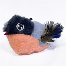 黃金貓 啾啾鳥 掛飾 橘腹鳥 雪貂絨 不織布 羽毛 貓草 11*6cm 12g 全齡貓, 橘色, 1個