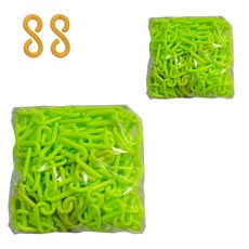 DONGKWANG SAFETY 鏈條 + 塑膠連接環, 2個, 螢光綠