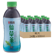 裕大 仙草茶 微糖, 600ml, 24瓶