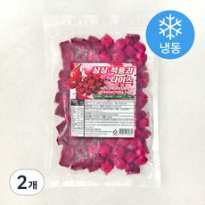 지엔씨푸드 싱싱 적용과 다이스 (냉동), 2개, 1kg