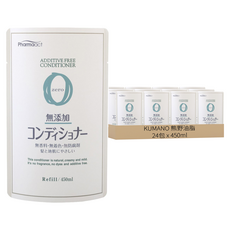 KUMANO 熊野油脂 Pharmaact 無添加潤髮乳 補充包, 24包, 450ml