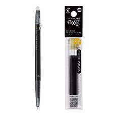 파이롯트 프릭션 슬림 볼펜 0.38mm + 리필심 0.38mm, 블랙, 1세트