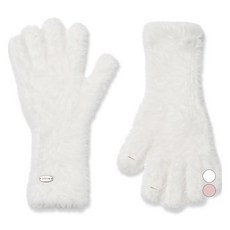 J.ESTINA 女款J.LETTER蓬鬆手套+購物袋組